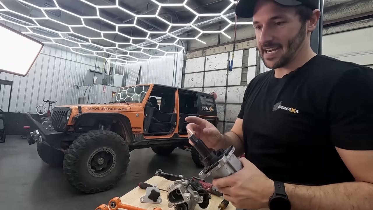 Holding the internal collar from the Rubicon sway bar disconnect to show the interlocking teeth that join the two bar halves