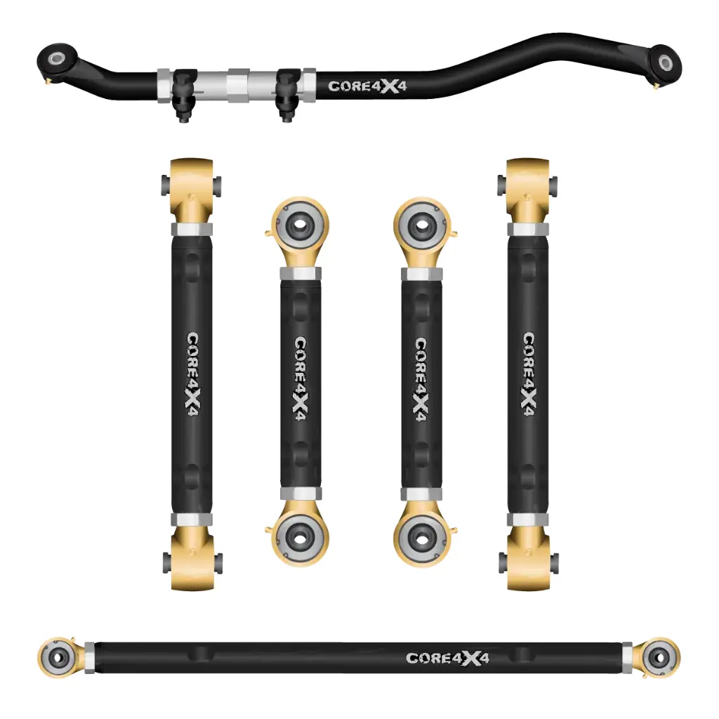 6pc Adjustable Control Arm, Track Bar Kit