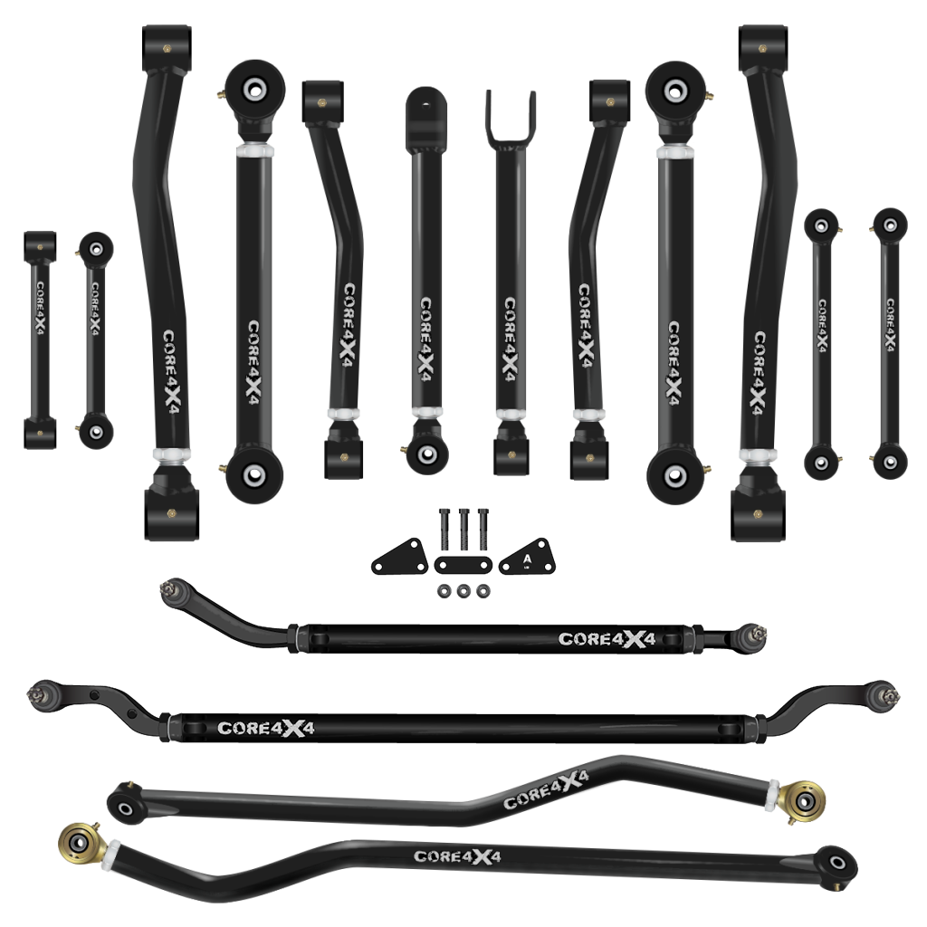 Jeep Wrangler JL / JLU 18+ 16pc Cruise Series Adjustable Control Arm, Track Bar, Steering, End Link Kit