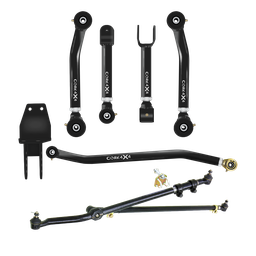 Jeep Cherokee XJ 84-01 MJ 86-92 6pc Cruise Series Adjustable Control Arms, Track Bar, Steering Kit