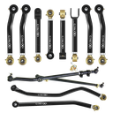 Jeep Wrangler TJ 97-06 LJ 04-06 12pc Camp Series Adjustable Control Arm, Track Bar, Steering Kit
