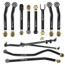 Jeep Wrangler TJ 97-06 LJ 04-06 12pc Crawl Series Adjustable Control Arm, Track Bar, Steering Kit