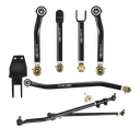 Jeep Cherokee XJ 84-01 MJ 86-92 6pc Crawl Series Adjustable Control Arms, Track Bar, Steering Kit