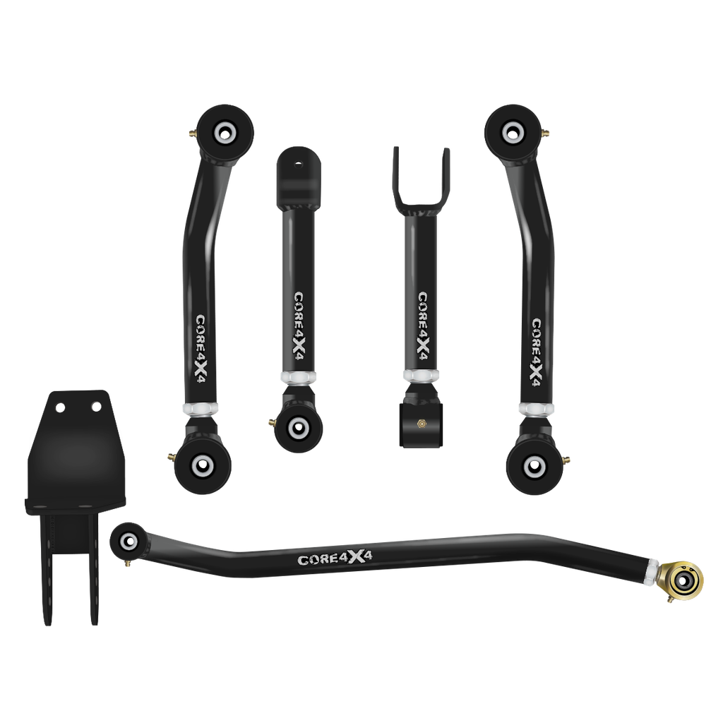 Jeep Cherokee XJ 84-01 MJ 86-92 5pc Cruise Series Front Adjustable Control Arm, Track Bar Kit