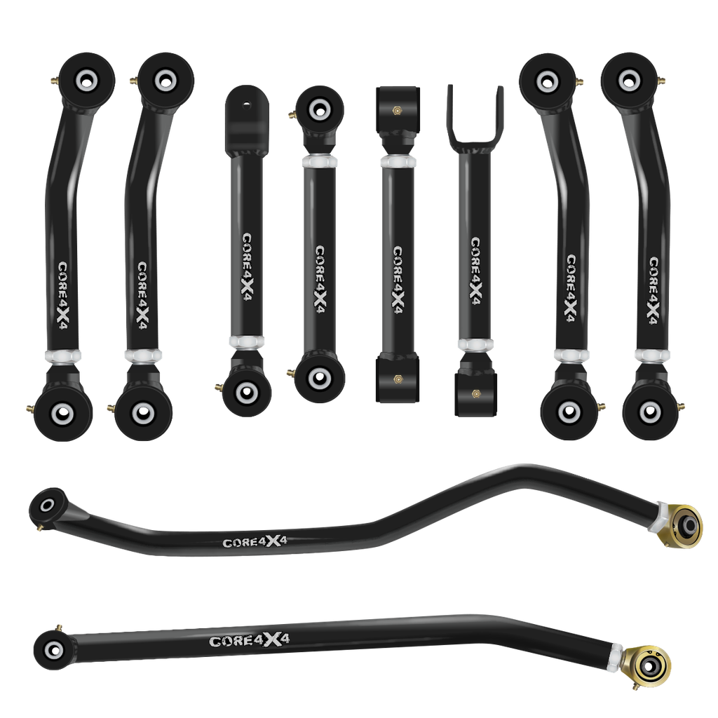 Jeep Wrangler TJ 97-06 LJ 04-06 10pc Cruise Series Adjustable Control Arm, Track Bar Kit