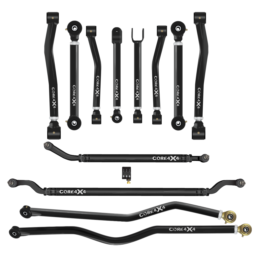 Jeep Wrangler JK / JKU 07-18 12pc Cruise Series Adjustable Control Arm, Track Bar, Steering Kit