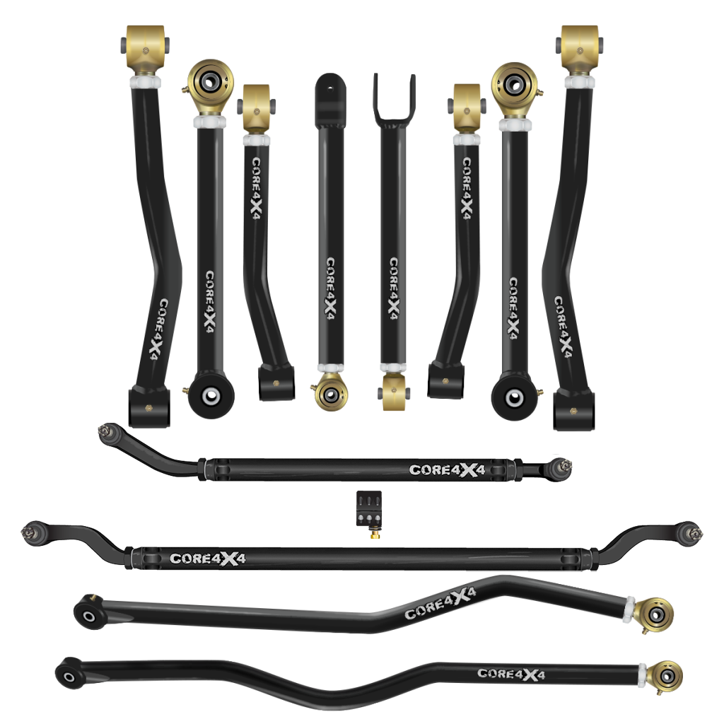 Jeep Wrangler JK / JKU 07-18 12pc Camp Series Adjustable Control Arm, Track Bar, Steering Kit