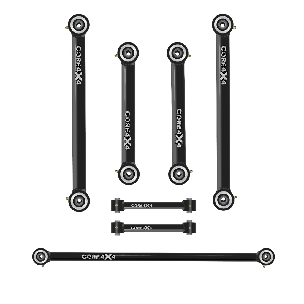 7pc Track Series Rear Fixed Length Control Arm, Panhard/Track Bar Kit