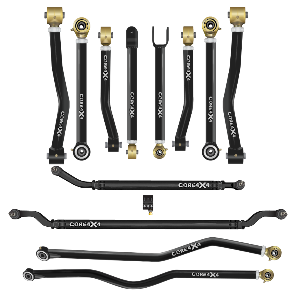Jeep Wrangler JK / JKU 07-18 12pc Crawl Series Adjustable Control Arm, Track Bar, Steering Kit