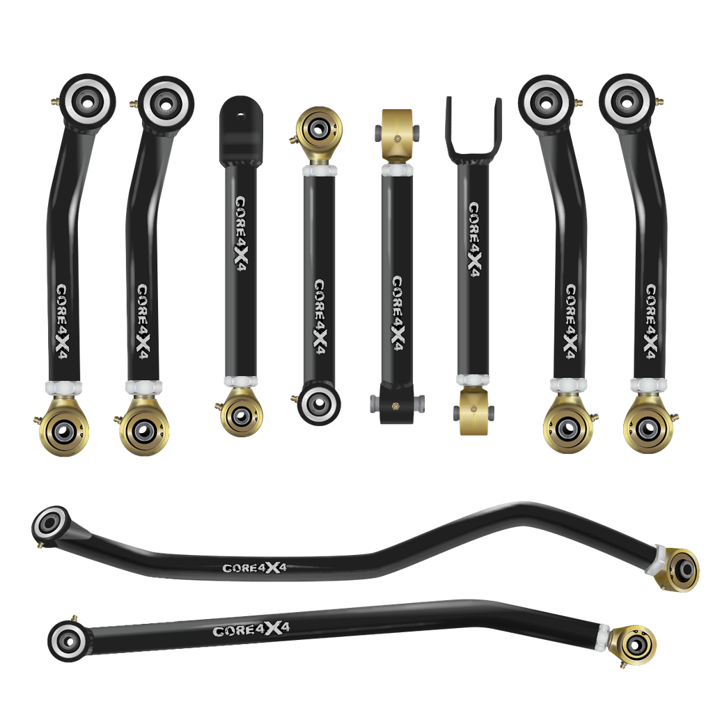 Jeep Wrangler TJ 97-06 LJ 04-06 10pc Crawl Series Adjustable Control Arm, Track Bar Kit