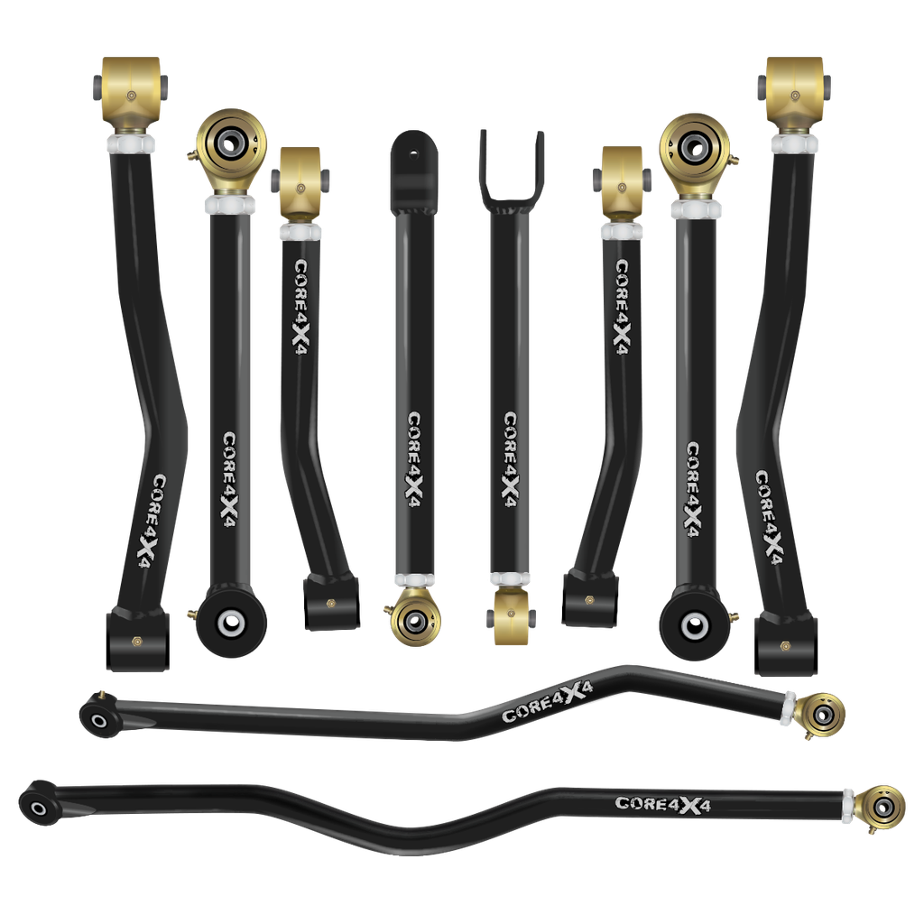 Jeep Wrangler JK / JKU 07-18 10pc Camp Series Adjustable Control Arm, Track Bar Kit