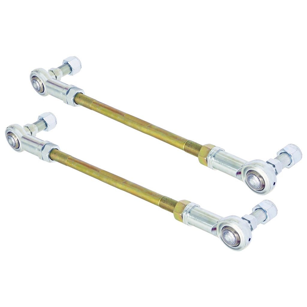 RockJock Adjustable Sway Bar End Link Kit, (8 1/2 in. Long Rods w/ Heims and Jam Nuts, pair)