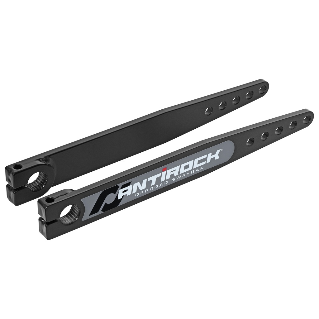Antirock Fabricated Steel Sway Bar Arms, 17 in. Long, 15.195 in. C-C, 5 Holes, Incl. Stickers, Pair