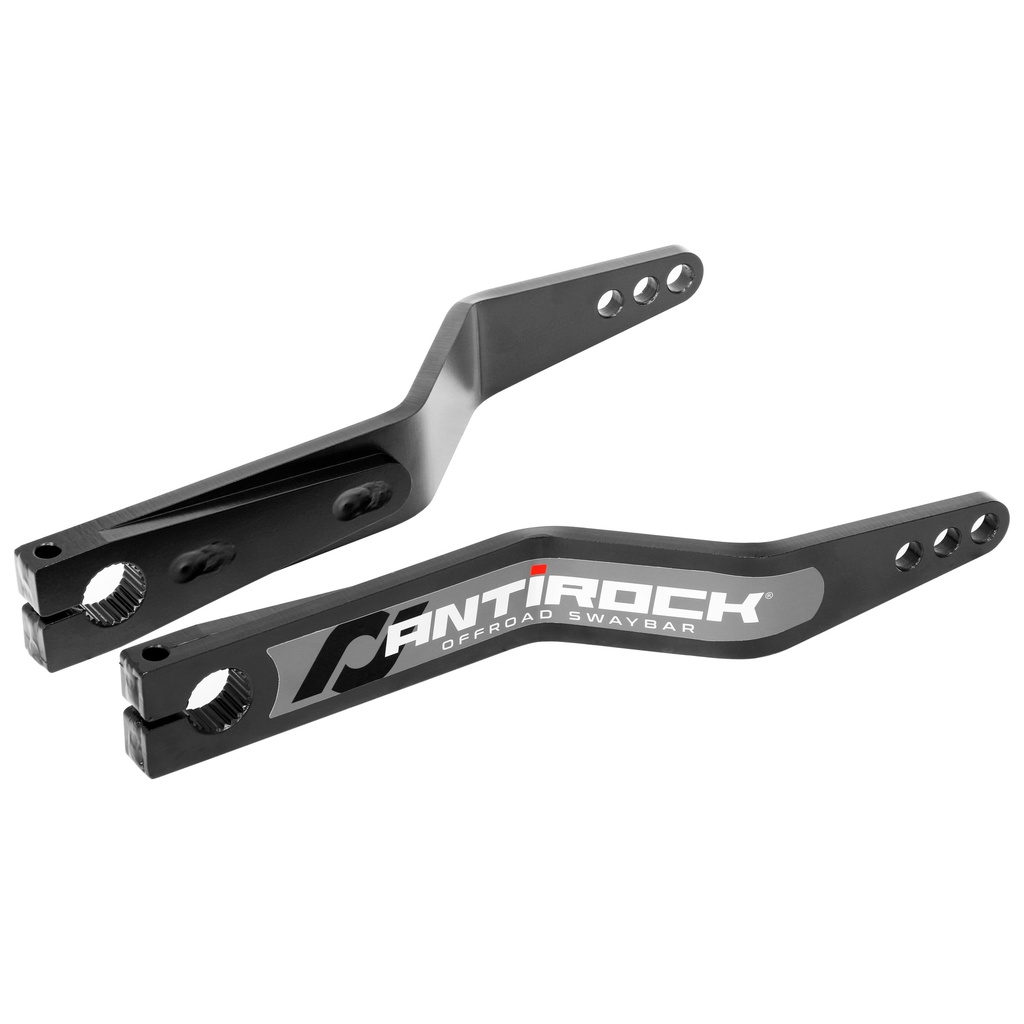 Antirock Fabricated Steel Sway Bar Arms, 15.2 in. Long, 2.5 in. Offset Bend, 3 Holes, Incl. Stickers, Pair