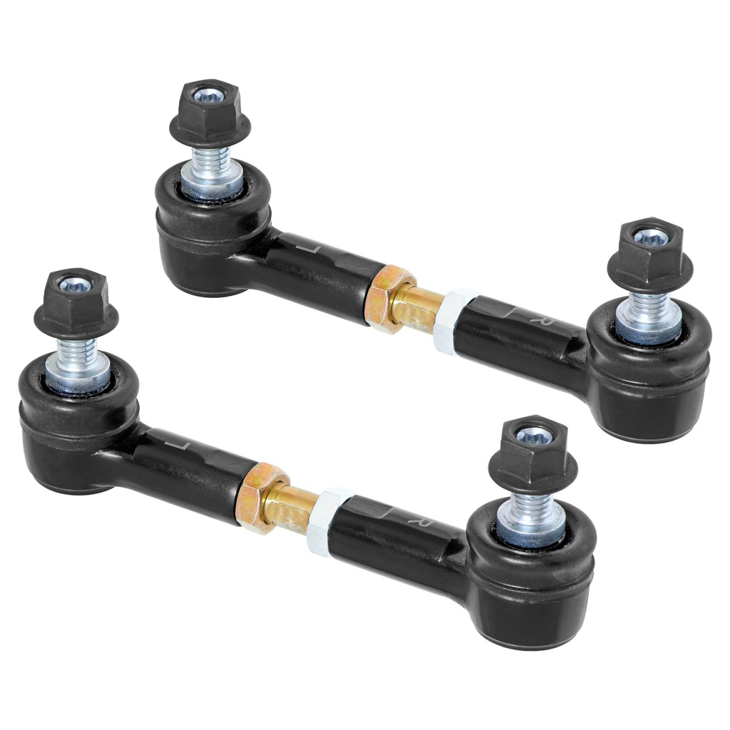 RockJock Adjustable Sway Bar End Link Kit (3 1/2 in. Long Rods w/ Sealed Rod Ends and Jam Nuts, pair)