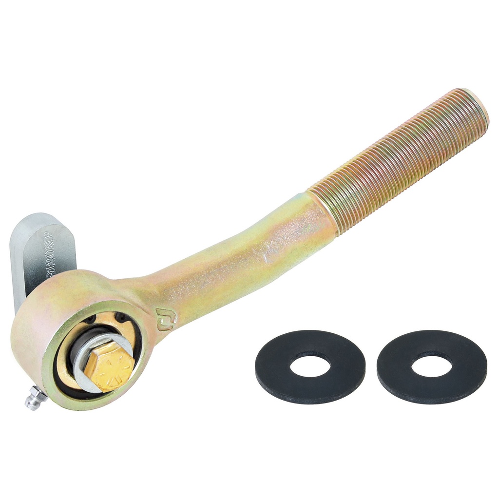 Johnny Joint Rod End, 2 in., Narrow Forged, Long Shank Bent for TJ/LJ/XJ/MJ/ZJ Front Trac Bar, 1 in.-14 RH Threads, 1.600 in. x .510 in. Ball