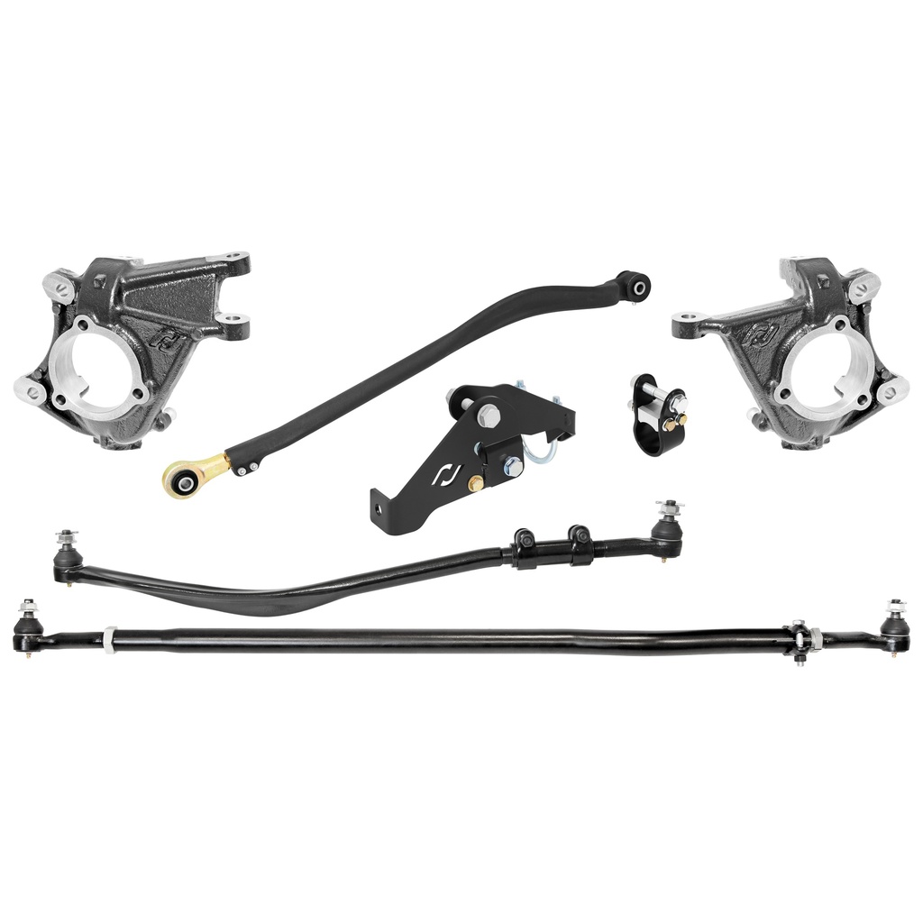 RockJock JK High Steer Knuckle Kit (for Stabilizer Shock, JL/JT Trac Bar)