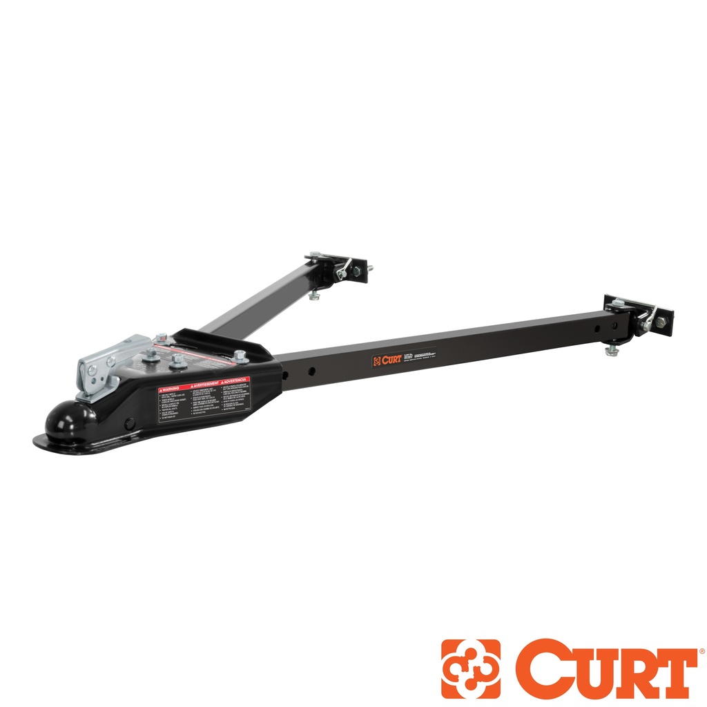 Curt Tow Bar with Adjustable-Width Arms - Car Mount - 2 in. Ball - 5,000 lbs., Safety Cables and Coupler Lock Sold Separately)