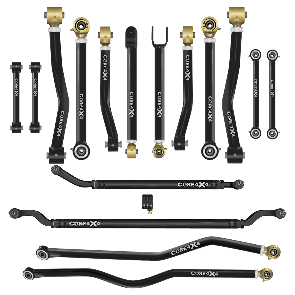 Jeep Wrangler JK / JKU 07-18 16pc Crawl Series Adjustable Control Arm, Track Bar, Steering, End Link Kit