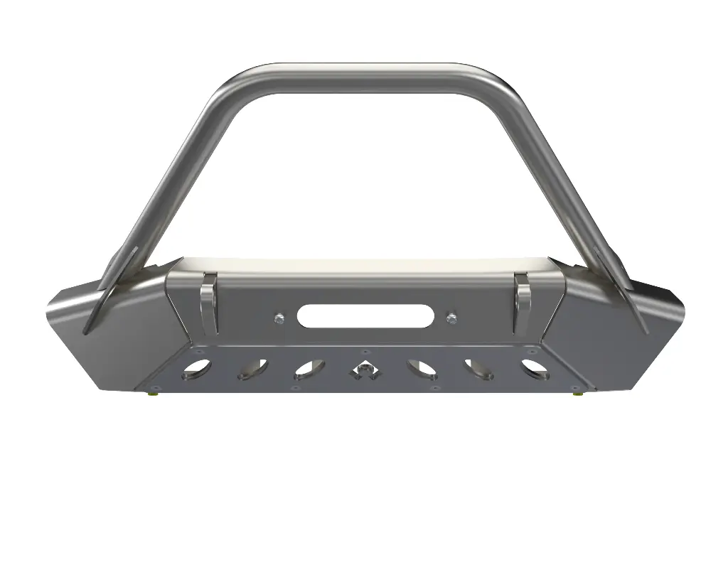 JK JL JT ARTEC HIGH CLEARANCE FRONT BUMPER with HOOP Raw Steel