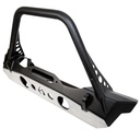 Nighthawk Stinger Front Bumper w- Aluminum Skid for JK, JL, & JT - Black Powder Coat