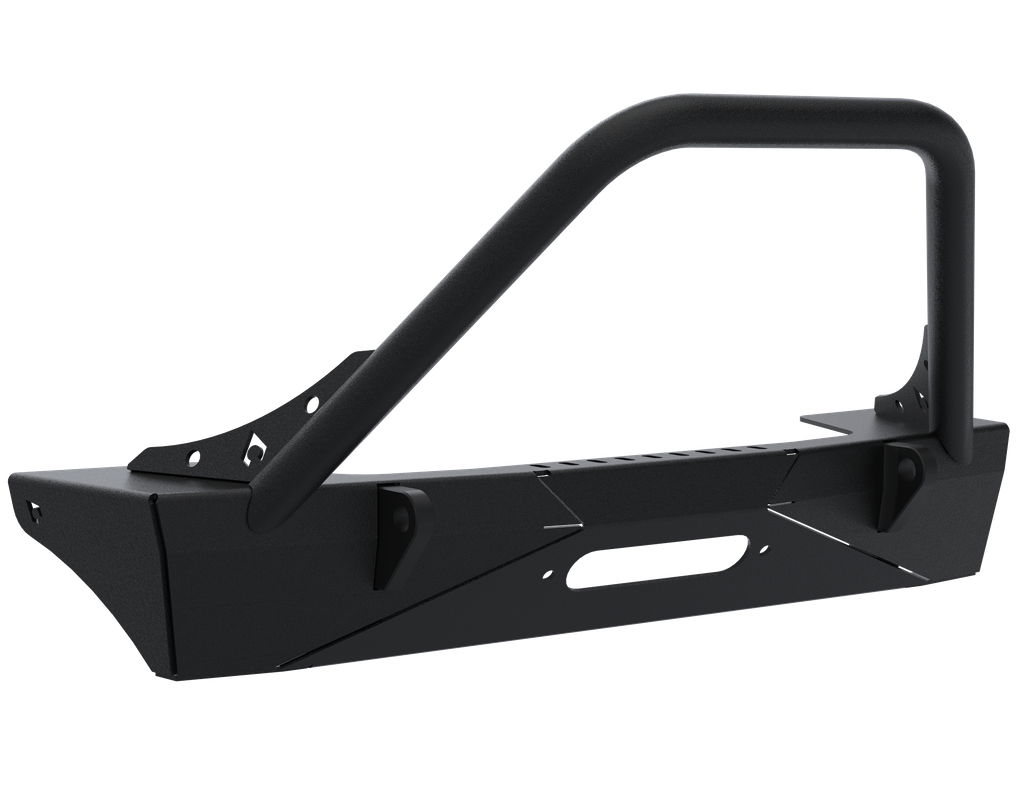 Jeep JL,JT,JK Sentinel Front Bumper with Hoop - Black Powder Coat Artec Industries