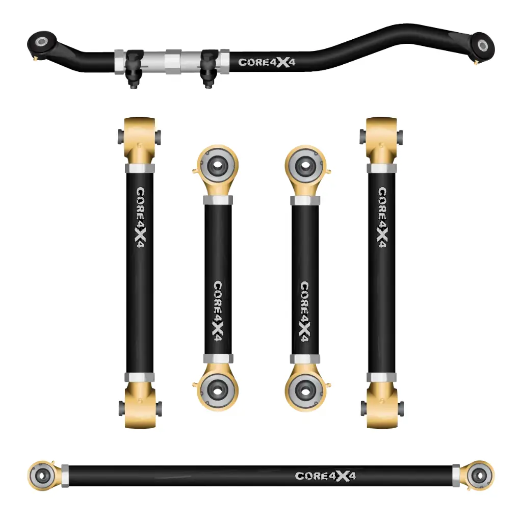 6pc Front-Rear Adjustable Control Arms, Track Bar Kit