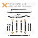 Ram 2500 14-24 12pc Adjustable Control Arms, End Links, Track Bars, Steering Kit