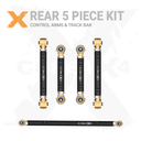 5pc Adjustable Rear Control Arms and Track Bar Kit