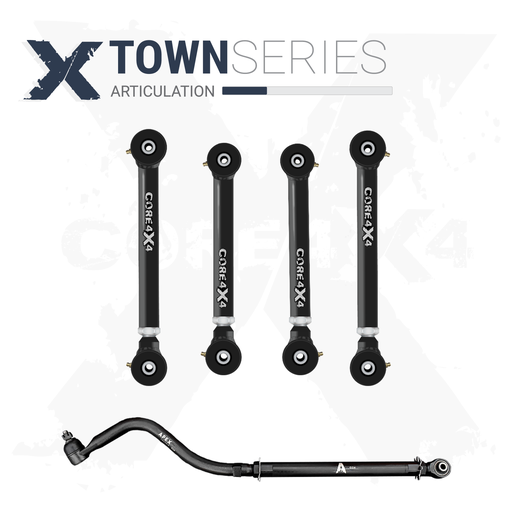 [TWN-D-35-1994-K5] Dodge Ram 3500 94-99 5pc Town Series Front Adjustable Control Arm, Track Bar Kit