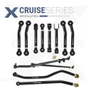 12pc Cruise Series Adjustable Control Arm, Track Bar, Steering Kit