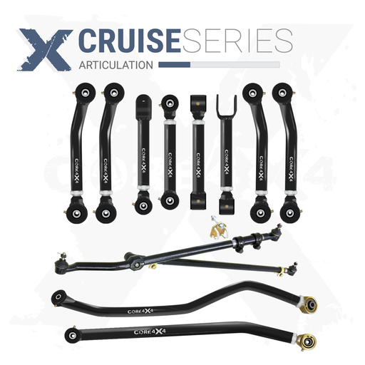 [CRS-J-TJLJ-K12] Jeep Wrangler TJ 97-06 LJ 04-06 12pc Cruise Series Adjustable Control Arm, Track Bar, Steering Kit
