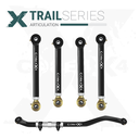 5pc Trail Series Front Adjustable Control Arm, Track Bar Kit