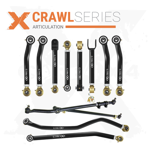 [CRL-J-TJLJ-K12] Jeep Wrangler TJ 97-06 LJ 04-06 12pc Crawl Series Adjustable Control Arm, Track Bar, Steering Kit
