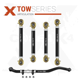Dodge Ram 2500 10-13 5pc Tow Series Front Adjustable Control Arm, Track Bar Kit
