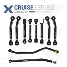 Jeep Wrangler TJ 97-06 LJ 04-06 10pc Cruise Series Adjustable Control Arm, Track Bar Kit