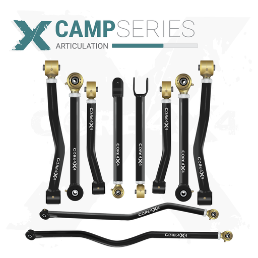 [CMP-J-JK-K10] Jeep Wrangler JK / JKU 07-18 10pc Camp Series Adjustable Control Arm, Track Bar Kit