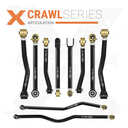 Jeep Wrangler JK / JKU 07-18 10pc Crawl Series Adjustable Control Arm, Track Bar Kit
