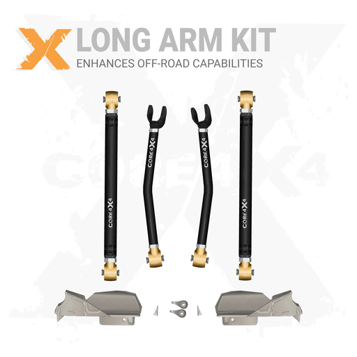 [J-JK-F-LAK4] Jeep Wrangler JK / JKU 07-18 6pc Front Heavy-Duty Adjustable Long Arm Upgrade Kit