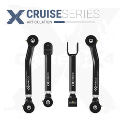 Jeep Wrangler TJ 97-06 LJ 04-06 4pc Cruise Series Front Adjustable Control Arm Kit