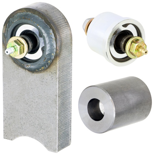 [CE-9102K1] Johnny Joint Kit, TJ/LJ/XJ/MJ Front End Housing, (30 or 44), Greasable 1/2 in. Thru Bolts, Reqs. Welding