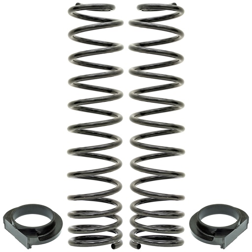 [CE-9818FS] RockJock Front Coil Springs, JL, 4 in. Lift, Incl. Urethane Isolators, Pair