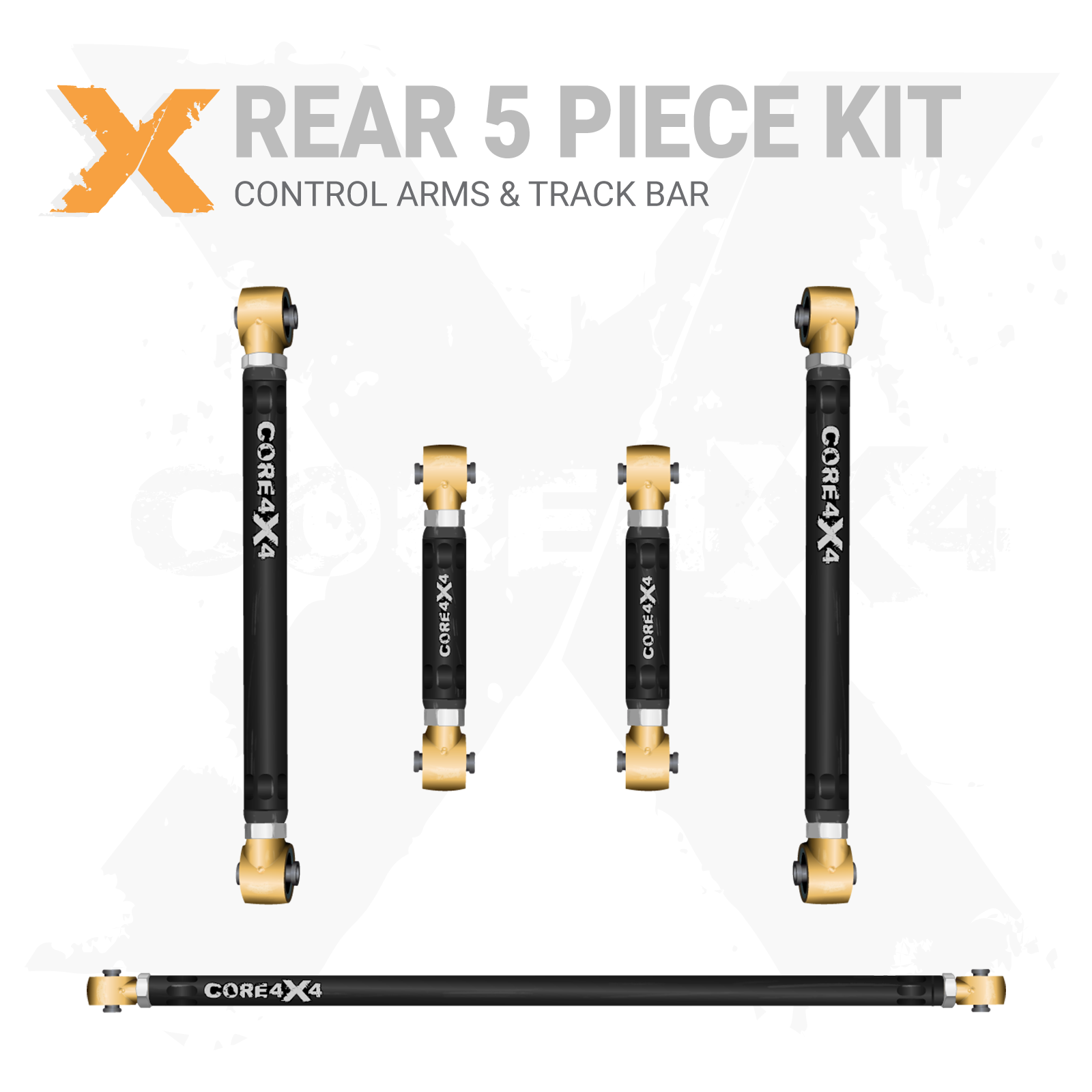 良質  5pc Kit Bar Track Arms, Control Adjustable Rear Aluminum ロッド