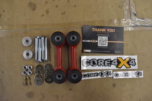 [CRS-JK/JL/JT-FEL2-STOCK-HW-RED-BLEM-39] JK/JKU/JL/JLU/JT Cruise Series Front End Links w/Hardware for Stock Height *Blemished*