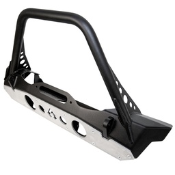 Nighthawk Stinger Front Bumper w- Aluminum Skid for JK, JL, & JT - Black Powder Coat