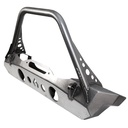 Nighthawk Stinger Front Bumper w- Aluminum Skid for JK, JL, & JT - Bare Steel