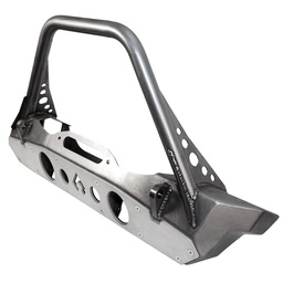 Nighthawk Stinger Front Bumper w- Aluminum Skid for JK, JL, & JT - Bare Steel